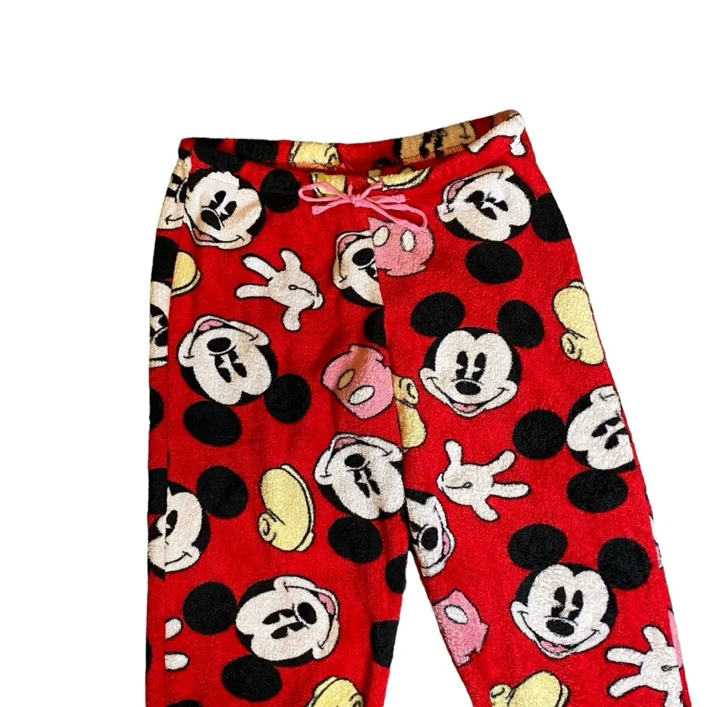 Disney Mickey Mouse Red Casual/Sleep Pants Size Women’s Medium‎ 7/9 - Picture 5 of 7